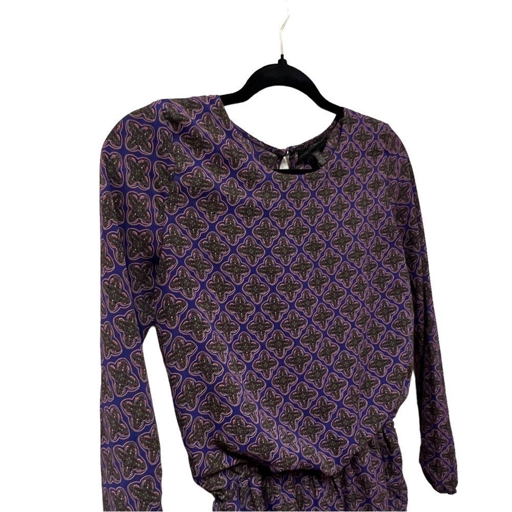 LUCCA COUTURE Women’s Purple Long Sleeve Open Back Romper, Size XS - Picture 5 of 14